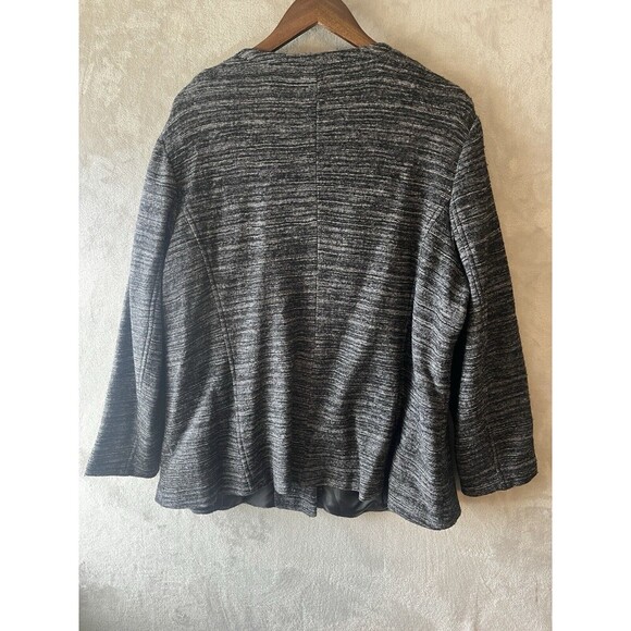 Coldwater Creek Blazer Women's 2X Wool Blend Button Up Charcoal Black Lined New - Picture 4 of 10
